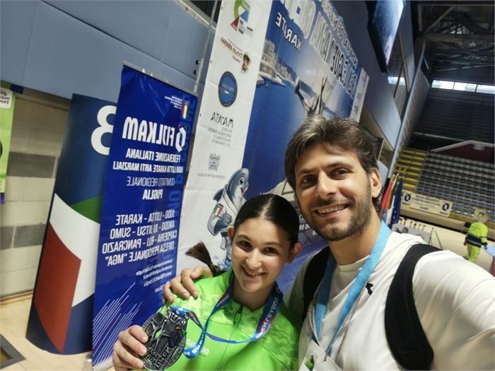 Ludovica Mosca con la medaglia d'argento